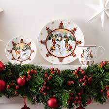 TOY'S FANTASY COPPA CON OMINO DI NEVE E BAMBINI NATALE VILLEROY & BOCH