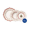 Image of TOY'S DELIGHT SET 4 POSTI TAVOLA IN PORCELLANA 12 PEZZI NATALE VILLEROY & BOCH