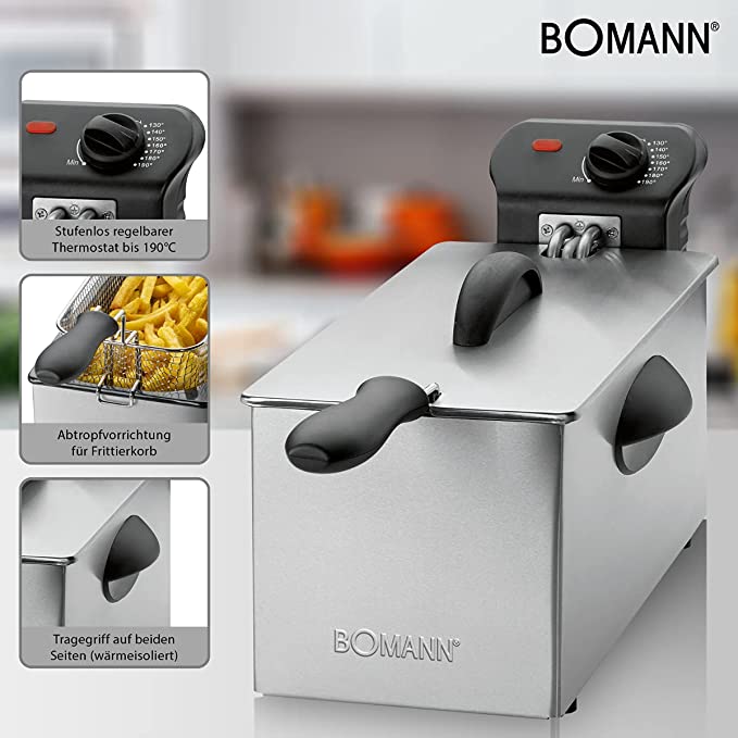 Bomann - Friggitrice Elettrica Acciaio Inox Con Un Solo Cestello –  DiPrinzioHome