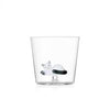 Image of Ichendorf - Bicchiere Acqua Tumbler Gatto Sdraiato Coda Grigia LINEA TABBY CAT